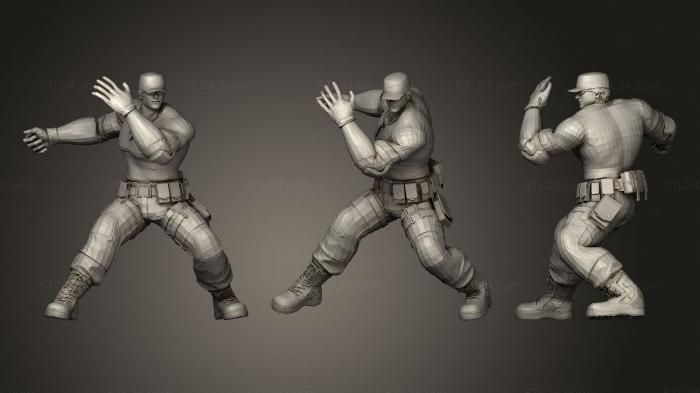 Military figurines (clark, STKW_0735) 3D models for cnc